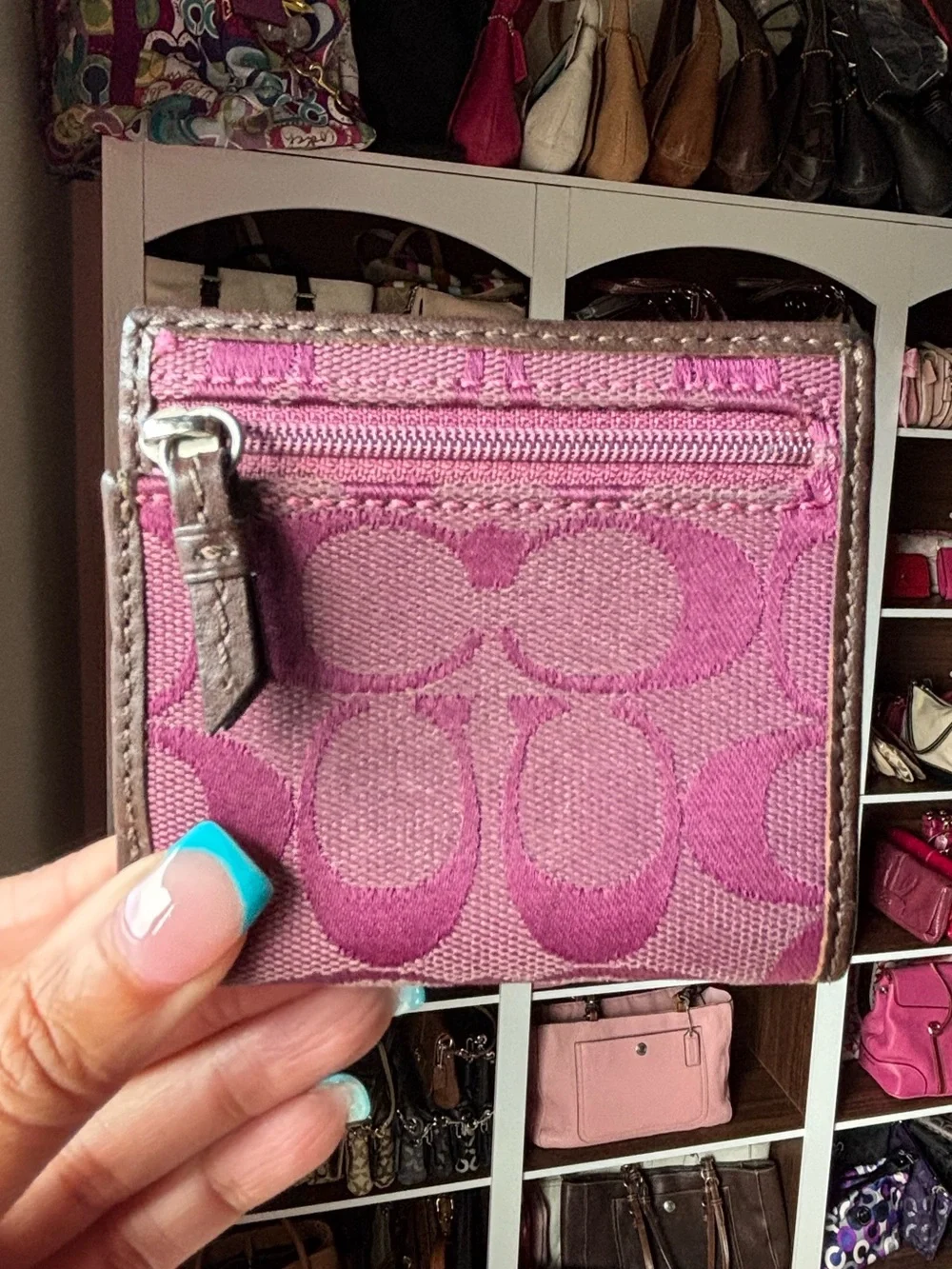 👛💜COACH Soho Pleated Signature Mini Wallet👛💜